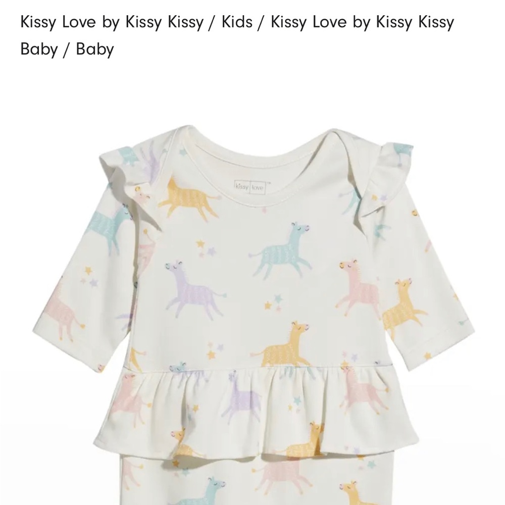 Kissy Love rainbow zebra playsuit 9 months